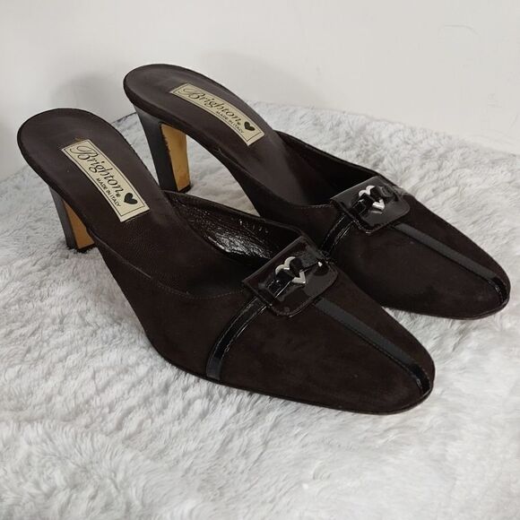 Brighton "Wanda" Suede Leather Slipon Shoes - Picture 1 of 6